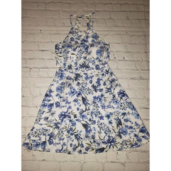 Nwt Speechless Jr's Size 0 White & Blue Floral Dress - Picture 1 of 9